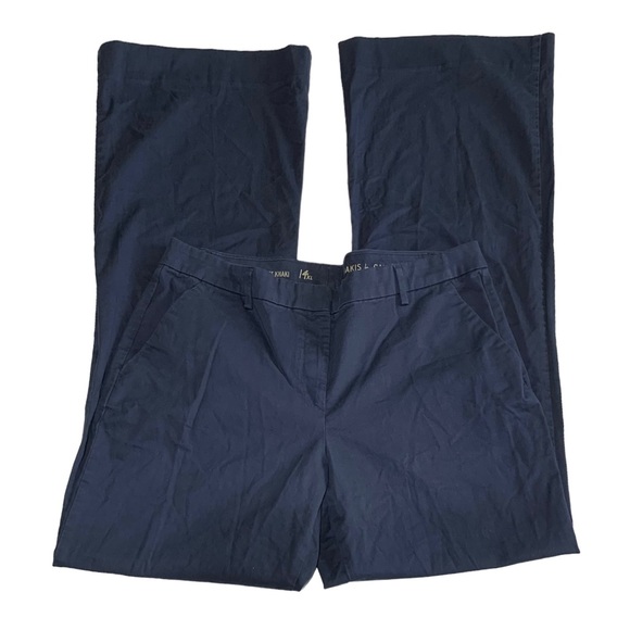 GAP Pants & Jumpsuits Gap Perfect Khaki Navy Blue Flared Cut Mid